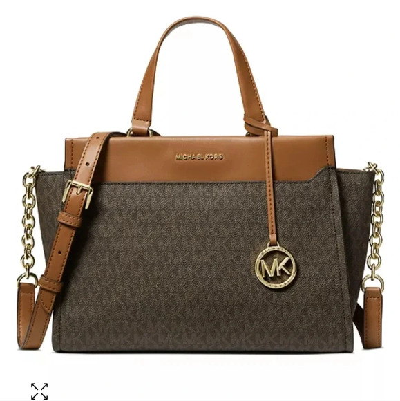 MICHAEL Michael Kors Graham Monogram Medium Satchel Bag - Picture 1 of 10